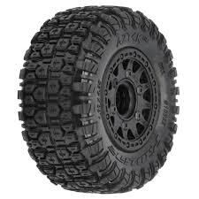 1/10 Aztek M2 F/R 2.2"/3.0" SC MTD 12mm &amp; 14mm Black Raid Wheels (2) Pro-line PRO1026210